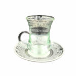 tasse et sous tasse argentée