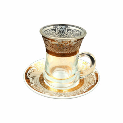 tasse et sous tasse doré