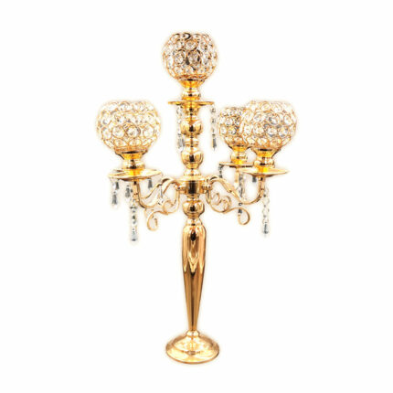 Chandelier 5 bougies gold