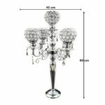 chandelier 5bougies silver